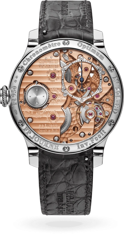 F.P.Journe,FONDATION PRINCE ALBERT II 40毫米,40毫米,铂金,酒红色,手动上弦,动力储存指示,蓝宝石,水晶玻璃,1510 CO PT Cuir Gris FB P Albert II Principale Face