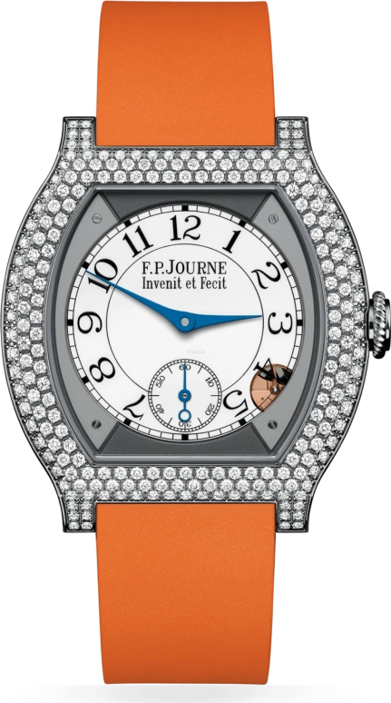 F.P.Journe,ÉLÉGANTE 40x35毫米,40x35毫米,钛,白色,石英,蓝宝石,水晶玻璃,酒桶形,1210 EL TIT CTC Blanc 12 Rangs FB