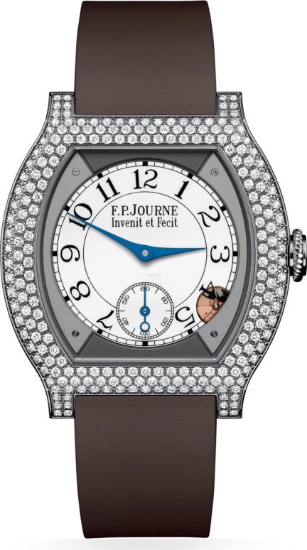 F.P.Journe,ÉLÉGANTE 40x35毫米,40x35毫米,钛,白色,石英,蓝宝石,水晶玻璃,酒桶形,1210 EL TIT CTC Blanc 12 Rangs FB