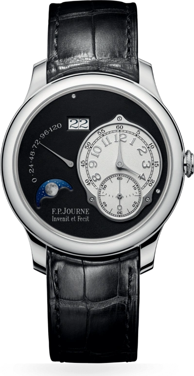 F.P.Journe,BLACK LABEL 40毫米,40毫米,铂金,黑色,自动上弦,月相,动力储存指示,大日历,1300,1300.3 LN 40 PT CUIR BL PP