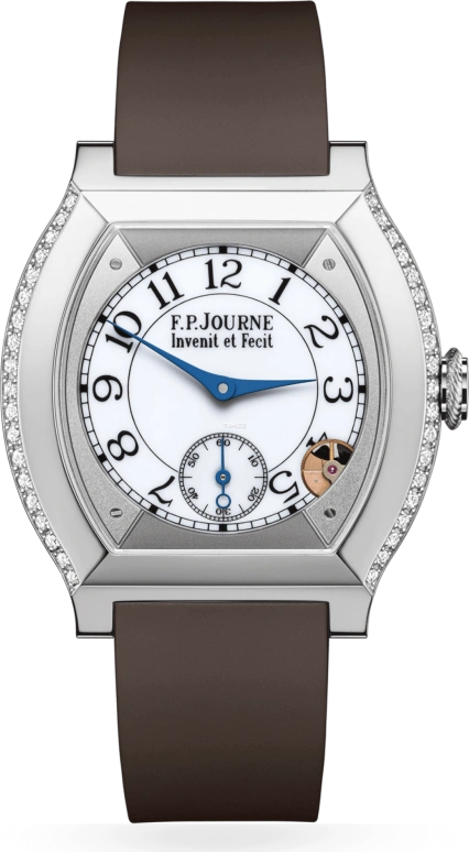 FPJourne,ÉLÉGANTE 40x35毫米,40x35毫米,鈦,白色,石英,藍寶石,水晶玻璃,酒桶形,1210 EL TIT CTC Blanc 1 FB