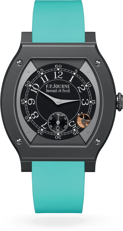F.P.Journe,ÉLÉGANTE 48x40毫米,48x40毫米,钛,黑色,石英,蓝宝石,水晶玻璃,酒桶形,1210 ELH Titalyt Cadran Noir CTC Blanc FB 2023
