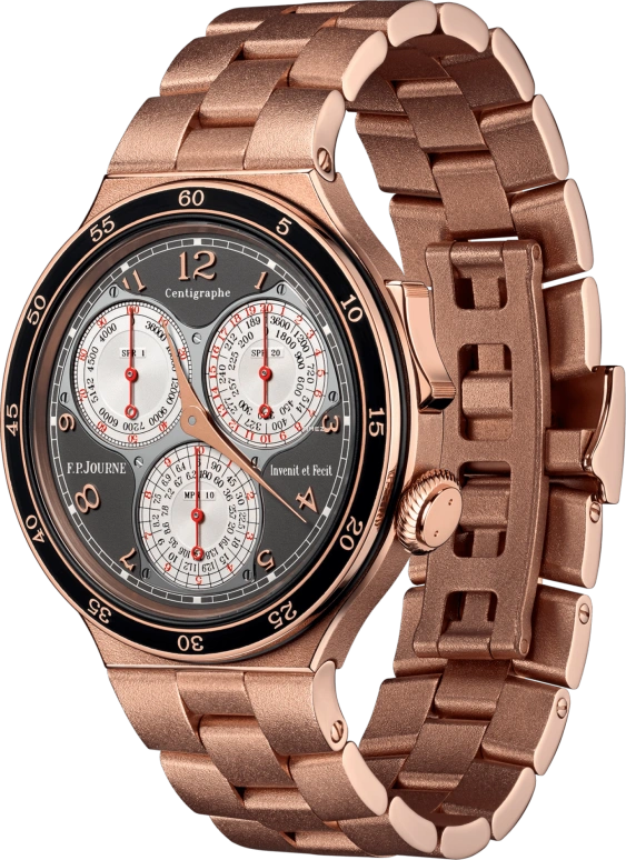 F.P.Journe,LINESPORT 44毫米,44毫米,玫瑰金,灰色,手动上弦,计时,蓝宝石,水晶玻璃,1506 CT2 OR HD Face 1 1