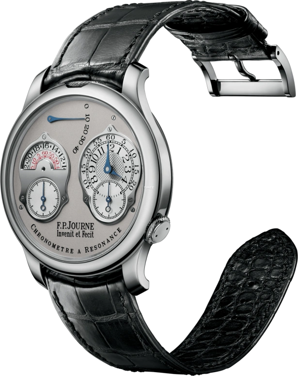 F.P.Journe,Souveraine 40毫米,40毫米,铂金,灰色,手动上弦,计时,动力储存指示,两地时,1499,1499.3 Resonance CuirPI G