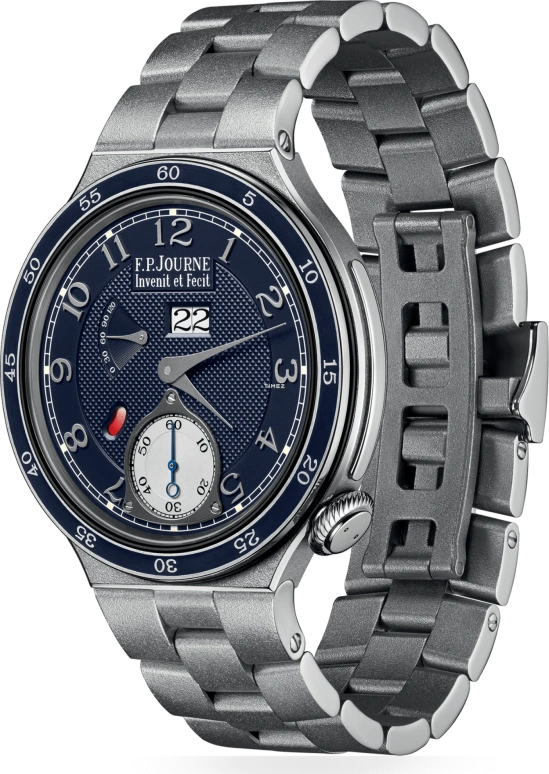 F.P.Journe,LINESPORT 44毫米,44毫米,铂金,蓝色,自动上弦,动力储存指示,大日历,1300,1300.3 AR2 PT HD Face 1