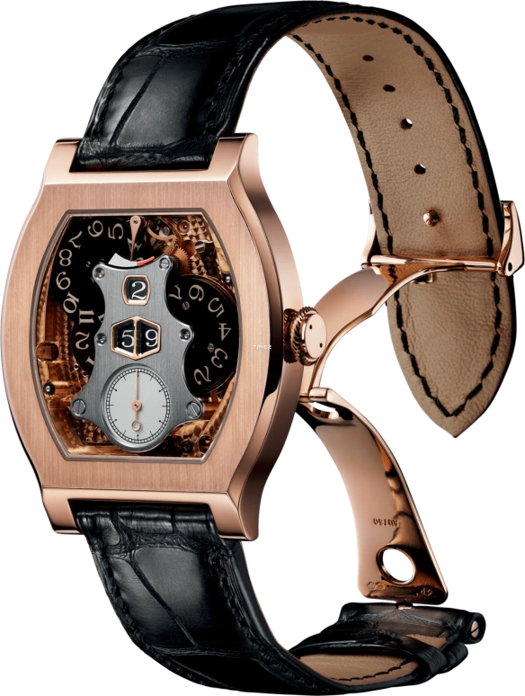 F.P.Journe,LIMITED 45.20x37.50毫米,45.20x37.50毫米,玫瑰金,黑色,棕色,手动上弦,动力储存指示,蓝宝石,水晶玻璃,1509 Retro Limite V2 G O