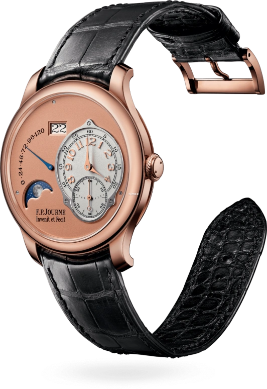 F.P.Journe,CLASSIQUE 40毫米,40毫米,玫瑰金,玫瑰金色,自动上弦,计时,月相,动力储存指示,大日历,蓝宝石,水晶玻璃,圆形,1300,1300.3 LN 40 OR CUIR F
