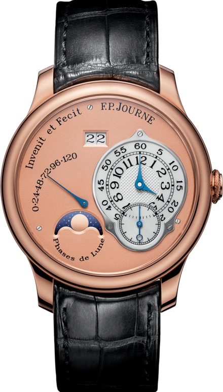 FP Journe,Octa 38mm,38mm,Rose Gold,Rose Gold,Silver,Automatic,Moonphase,Power Reserve Indicator,Big Date,1300 Cuir 6N G