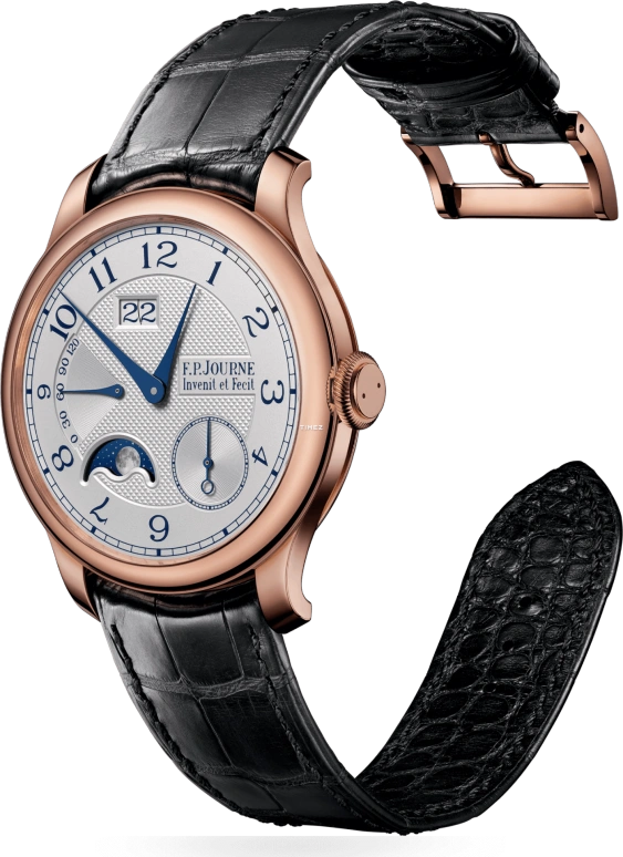 F.P.Journe,CLASSIQUE 40毫米,40毫米,玫瑰金,银色,自动上弦,月相,动力储存指示,大日历,1300,1300.3 AL2 C OR CUIR F
