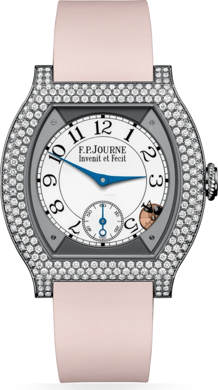 F.P.Journe,ÉLÉGANTE 40x35毫米,40x35毫米,钛,白色,石英,蓝宝石,水晶玻璃,酒桶形,1210 EL TIT CTC Blanc 12 Rangs FB