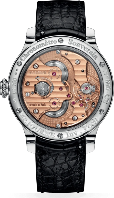 F.P.Journe,BLACK LABEL 40毫米,40毫米,铂金,黑色,手动上弦,动力储存指示,圆形,1304 CS CO PT CUIR BL Principale