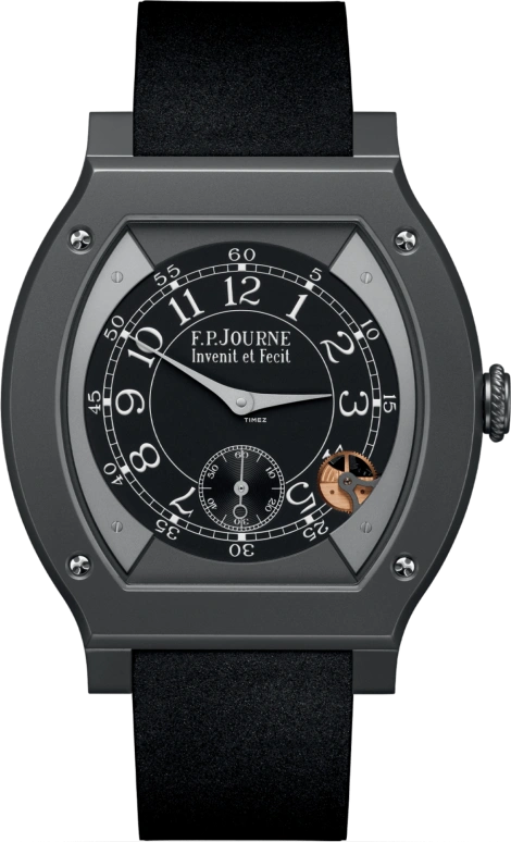 F.P.Journe,ÉLÉGANTE 48x40毫米,48x40毫米,钛,黑色,石英,蓝宝石,水晶玻璃,酒桶形,1210 ELH Titalyt Cadran Noir CTC Blanc FB 2023