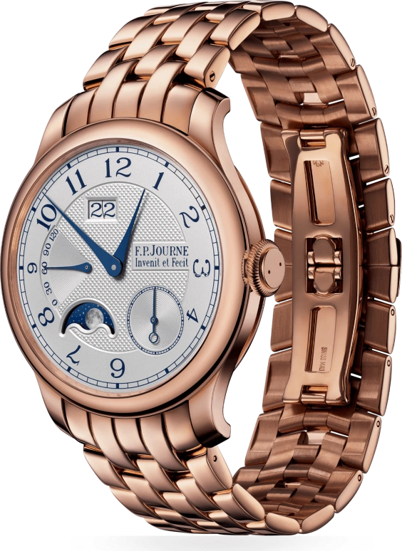 F.P.Journe,CLASSIQUE 40毫米,40毫米,玫瑰金,银色,自动上弦,月相,动力储存指示,大日历,1300,1300.3 AL2 C OR F