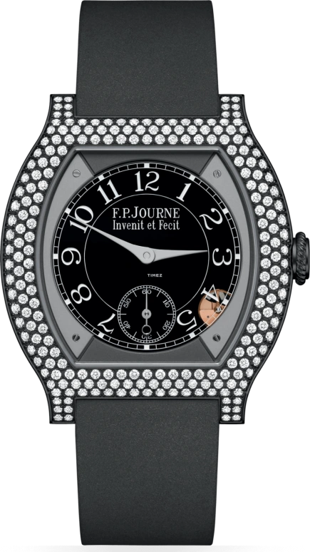 FP Journe,ELEGANTE 40x35mm,40x35mm,Titanium,Black,Quartz,Sapphire,Crystal Glass,Tonneau,1210 EL Titalyt CTC Blanc 12 Rangs FB