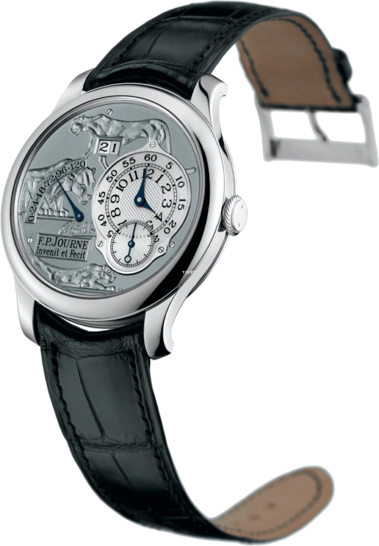 F.P.Journe,OCTA 40毫米,40毫米,铂金,灰色,自动上弦,动力储存指示,大日历,1300,1300.3 OR Guepard PT Cuir Principale Face