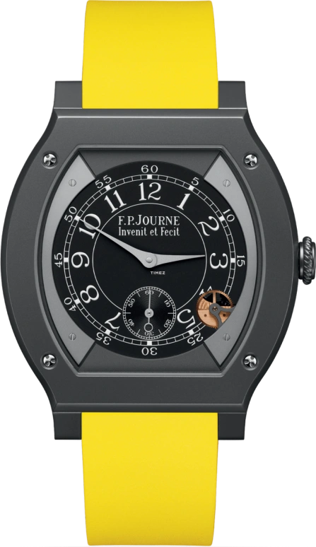 F.P.Journe,ÉLÉGANTE 48x40毫米,48x40毫米,钛,黑色,石英,蓝宝石,水晶玻璃,酒桶形,1210 ELH Titalyt Cadran Noir CTC Blanc FB 2023
