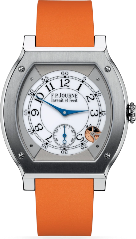 F.P.Journe,ÉLÉGANTE 48x40毫米,48x40毫米,钛,白色,石英,蓝宝石,水晶玻璃,酒桶形,1210 EL TIT CTC Blanc FB Collection