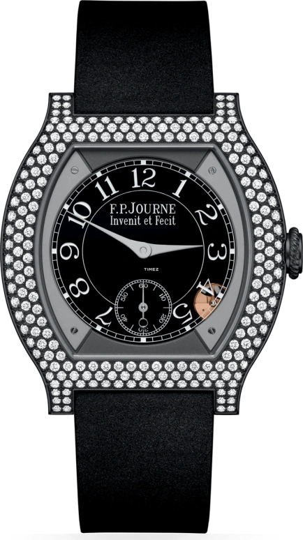 FP Journe,ELEGANTE 40x35mm,40x35mm,Titanium,Black,Quartz,Sapphire,Crystal Glass,Tonneau,1210 EL Titalyt CTC Blanc 12 Rangs FB