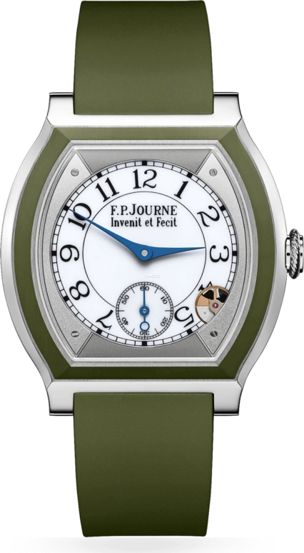 F.P.Journe,ÉLÉGANTE 40x35毫米,40x35毫米,钛金,白色,石英,蓝宝石,水晶玻璃,酒桶形,1210 Elegante Titane Inserts HD 0