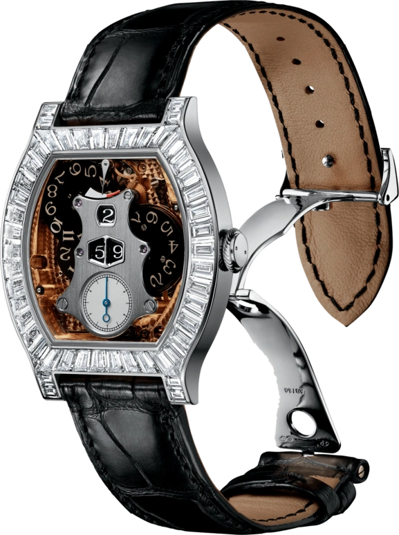 F.P.Journe,LIMITED 45.20x37.50毫米,45.20x37.50毫米,铂金,黑色,棕色,手动上弦,动力储存指示,蓝宝石,水晶玻璃,1509 Retro Limite V2 G O 1 OK