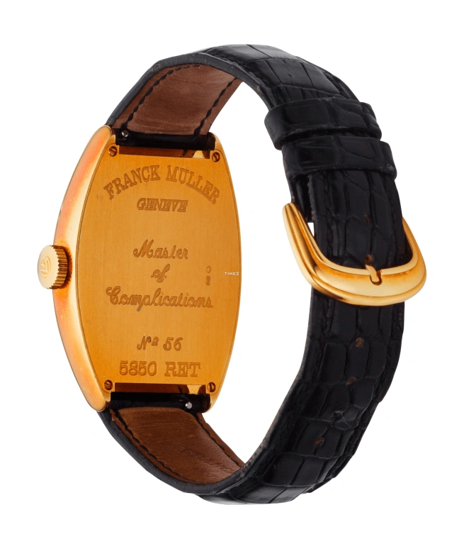 Franck Muller,CINTRÉE CURVEX 32x39mm,32x39mm,Yellow Gold,Silver White,Handwound,Power Reserve Indicator,Tonneau,5850