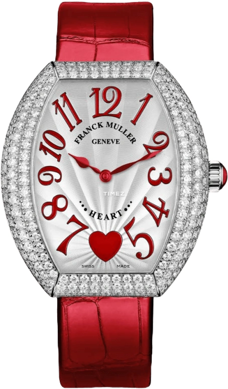 Franck Muller,Heart 34.50x39.80mm,34.50x39.80mm,White Gold,Silver White,Quartz,Sapphire,Crystal Glass,Round,5002 M QZ