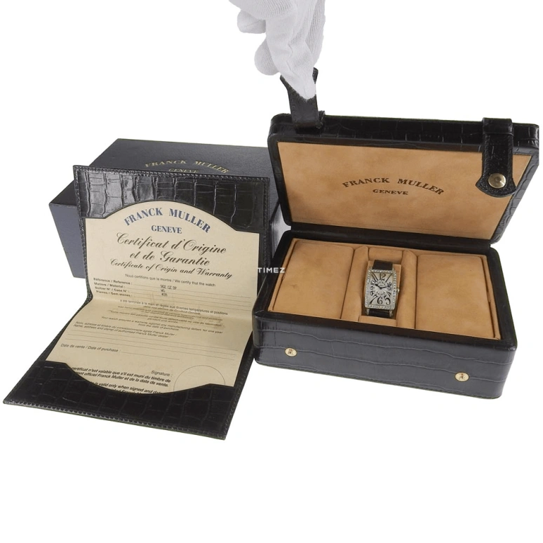 Franck Muller,LONG ISLAND 40x23mm,40x23mm,White Gold,Silver,Quartz,Sapphire,Rectangular,902QZDP