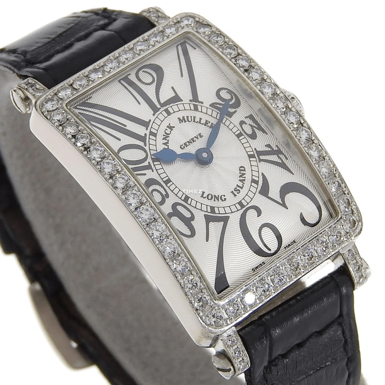 Franck Muller,LONG ISLAND 40x23mm,40x23mm,White Gold,Silver,Quartz,Sapphire,Rectangular,902QZDP