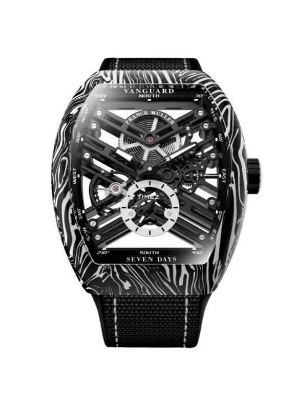法穆兰,先锋 41x49.95毫米,41x49.95毫米,Carbon TPT® 复合碳纤维,精钢,框架,手动上弦,动力储存指示,172小时,V 41 S6 SQT CARBONE AMS BC