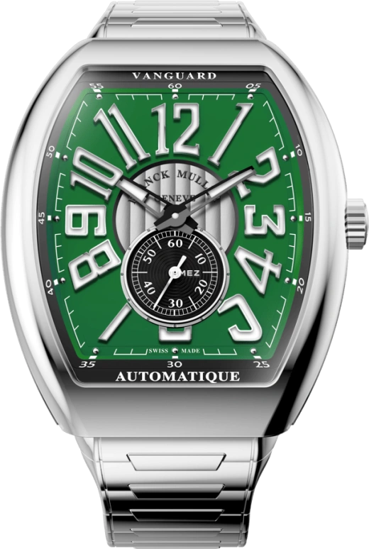 Franck Muller,VANGUARD 41x49.95mm,41x49.95mm,Stainless Steel,Silver,Black,Green,Automatic,42hours,In-house Caliber,V 41 S S6 AT FO VIN VR O