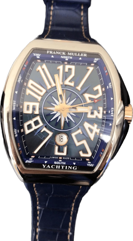 Franck Muller,VANGUARD 45mm,45mm,Stainless Steel,Blue,Automatic,Day,Sapphire,Crystal Glass,V 45 SC DT YACHTING