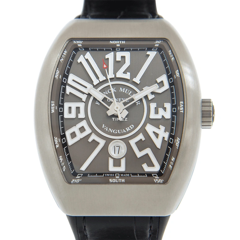 Franck Muller,VANGUARD 43.70x53.70mm,43.70x53.70mm,Stainless Steel,Black,Automatic,Day,42hours,V 45 SC DT