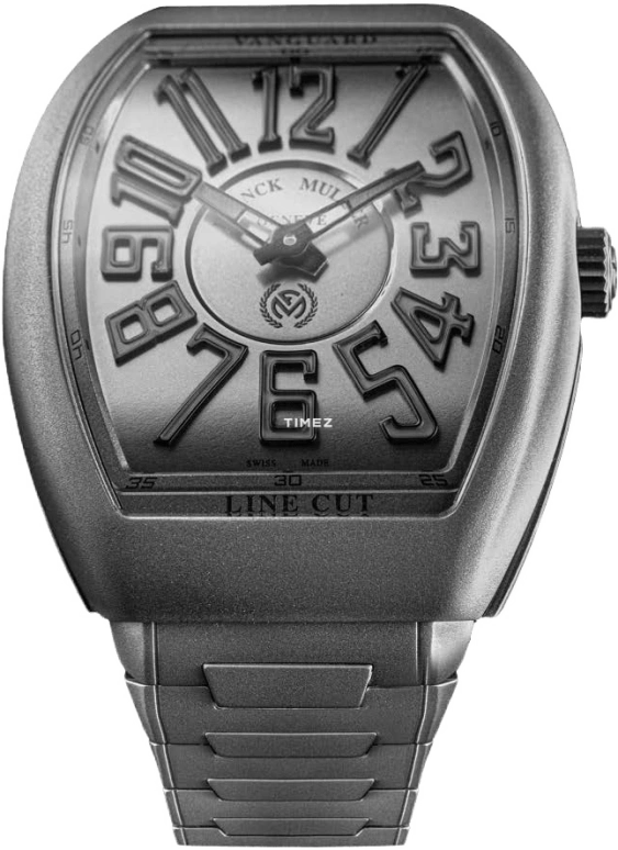 Franck Muller,VANGUARD 41mm,41mm,Titanium,Grey,Automatic,38hours,In-house Caliber,V 41 S AT MC REL LINECUT NR TT