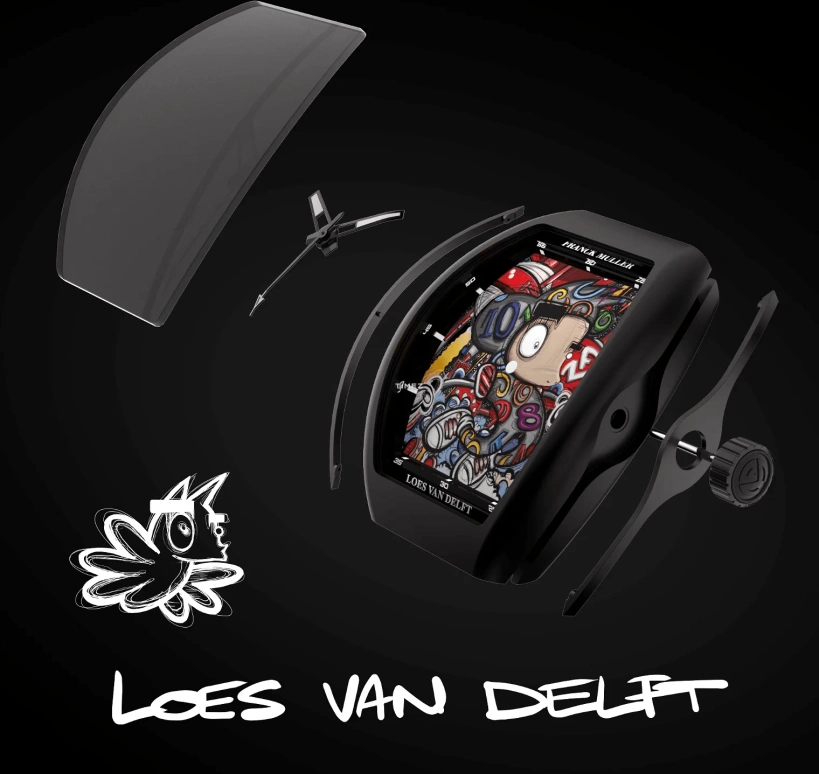 Franck Muller,VANGUARD 42.50x52.70mm,42.50x52.70mm,Titanium,Multi-Color,Red,Automatic,Tonneau,Black,V 43 SC LOES VAN DELFT NR BR NR