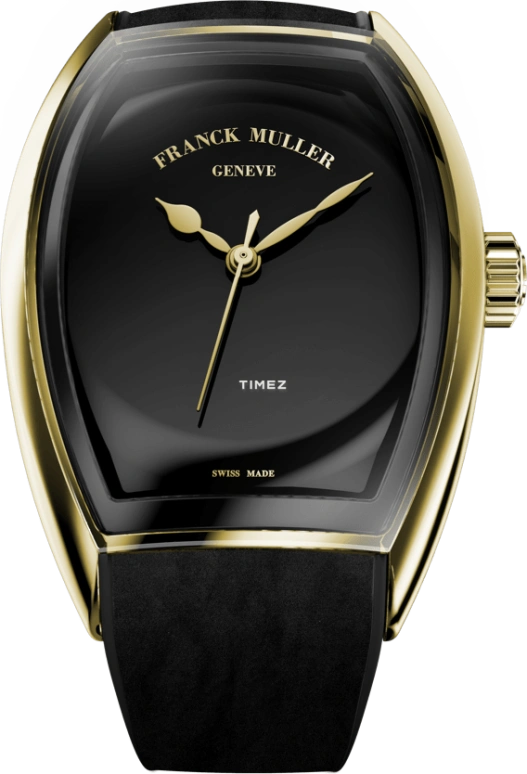 Franck Muller,CINTRÉE CURVEX 33x48.40mm,33x48.40mm,Yellow Gold,Black,Automatic,42hours,In-house Caliber,CX 33 SC AT FO PIANO 3N ACNR