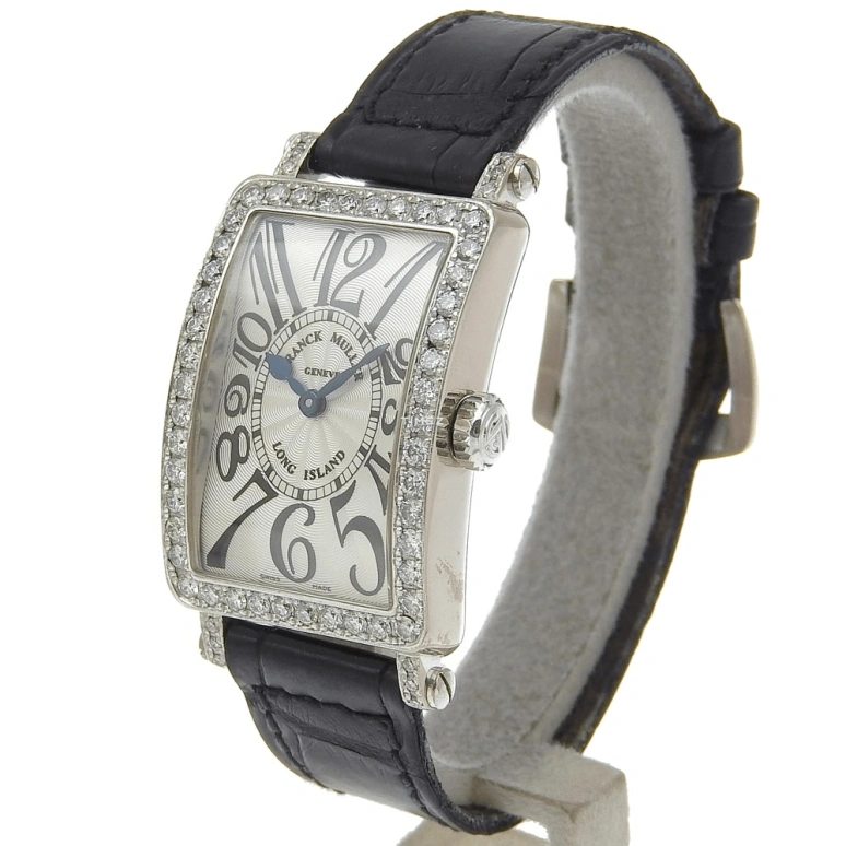 Franck Muller,LONG ISLAND 40x23mm,40x23mm,White Gold,Silver,Quartz,Sapphire,Rectangular,902QZDP