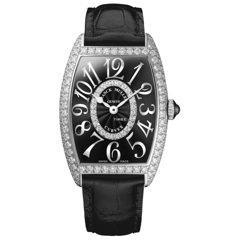 Franck Muller,CINTRÉE CURVEX 25x35.10mm,25x35.10mm,White Gold,Black,Quartz,In-house Caliber,Sapphire,Crystal Glass,1752 QZ REL D CD 1R OG