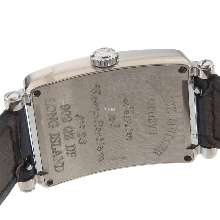 Franck Muller,LONG ISLAND 40x23mm,40x23mm,White Gold,Silver,Quartz,Sapphire,Rectangular,902QZDP