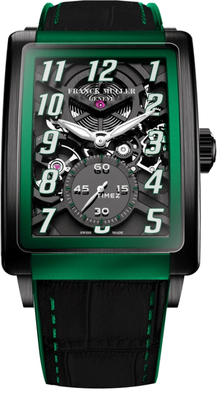 Franck Muller,LONG ISLAND 33.70x45.30mm,33.70x45.30mm,Titanium,Black,Handwound,168hours,In-house Caliber,LI 33 S6 SQT NR BR VR