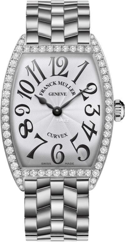 Franck Muller,CINTRÉE CURVEX 29x39mm,29x39mm,Stainless Steel,Silver,Quartz,In-house Caliber,Sapphire,Crystal Glass,7502 QZ DP O AC
