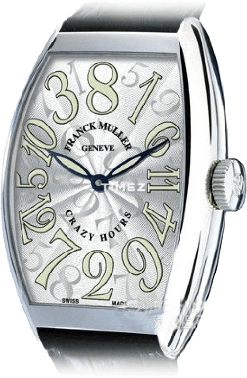 Franck Muller,Crazy Hours 45x31mm,45x31mm,Stainless Steel,White,Sapphire,Crystal Glass,Open,5850 CH