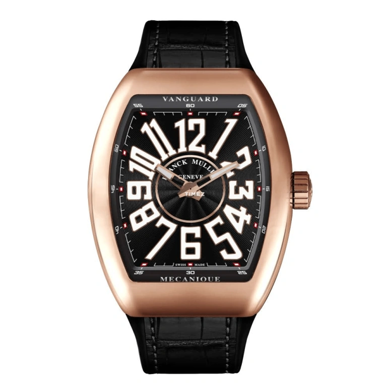 Franck Muller,VANGUARD 41x49.95mm,41x49.95mm,Rose Gold,Black,White,Automatic,60hours,In-house Caliber,V 41 S NR 5N