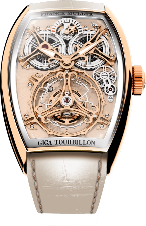 Franck Muller,Other 38mm,38mm,Rose Gold,Rose Gold,Champagne,Skeleton,Tourbillon,Tonneau,CX 38L T G PR SQT VIENNE 5N OG