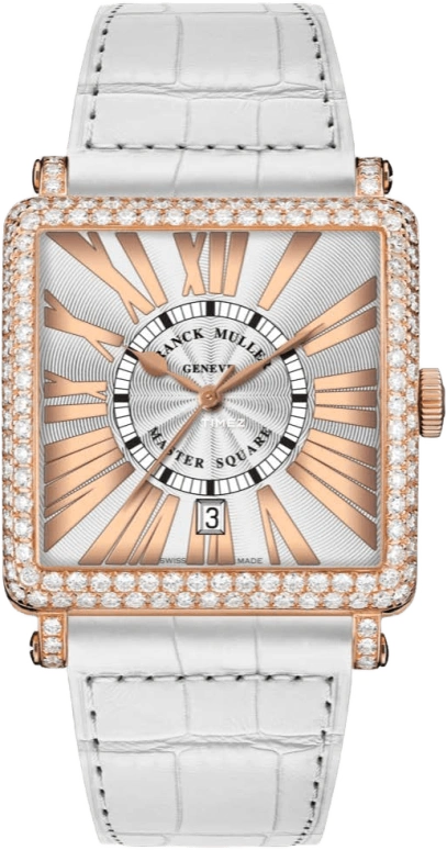 Franck Muller,MASTER SQUARE 42.40x52.80mm,42.40x52.80mm,Rose Gold,Silver,Automatic,Day,42hours,6000 K SC DT REL R D 5N