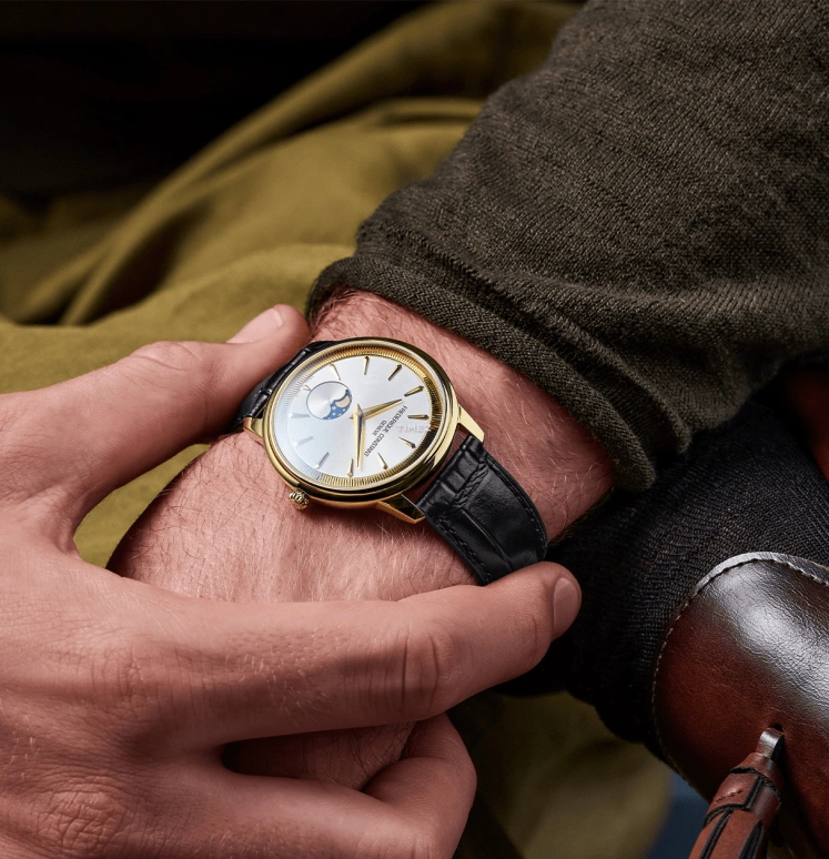 康斯登,经典 37毫米,37毫米,精钢,银色,石英,月相,自制机芯,FC,FC-206S3S5