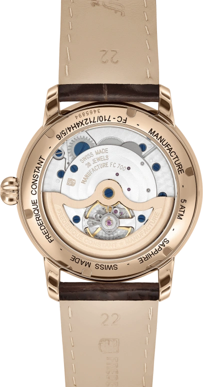 Frederique Constant,Manufacture 42mm,42mm,Rose Gold,Silver,Automatic,Moonphase,Date,FC,FC-712MS4H4