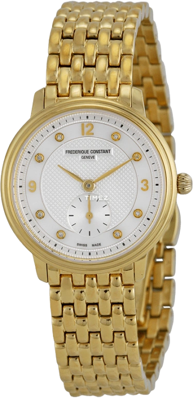 Frederique Constant,Slim Line 28.60mm,28.60mm,Stainless Steel,White,Quartz,In-house Caliber,Sapphire,Crystal Glass,FC,FC-235MPWD1S5B