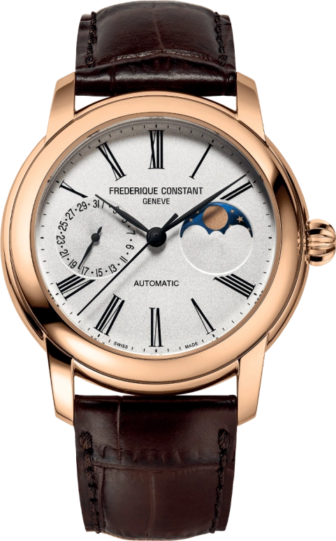 Frederique Constant,Manufacture 42mm,42mm,Rose Gold,Silver,Automatic,Moonphase,Date,FC,FC-712MS4H4