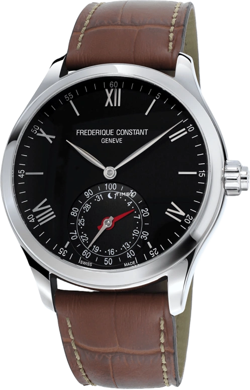 Frederique Constant,Horological Smartwatch 42mm,42mm,Stainless Steel,Black,Quartz,In-house Caliber,Sapphire,Crystal Glass,FC,FC-285B5B6
