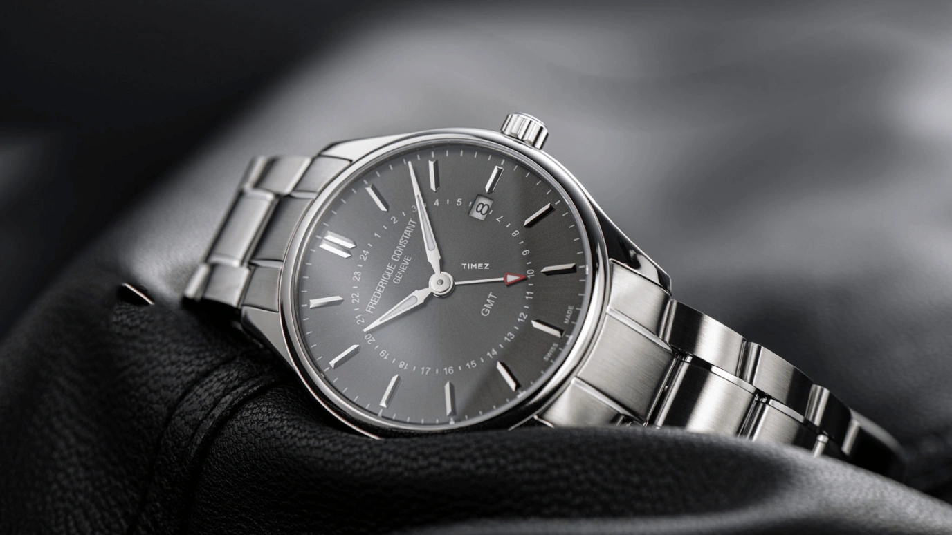 Frederique Constant,Classics 40mm,40mm,Stainless Steel,Grey,Quartz,Day,Dule Time,FC,FC-252DGS5B6B